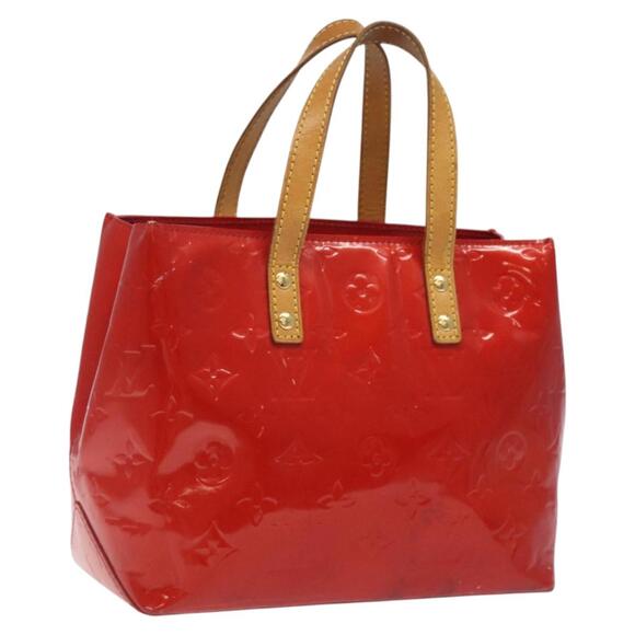 LOUIS VUITTON Monogram Vernis Reade PM Hand Bag Red Rouge M91088 - Picture 1 of 16